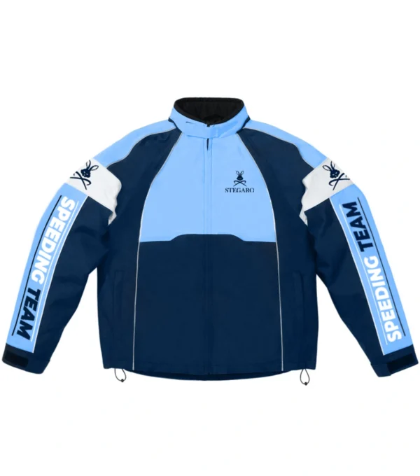 Speeding Team Racer Hoodie Blue and Navy Blues