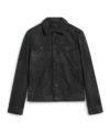 Stylish Black Leather Trucker Jacket Fronts