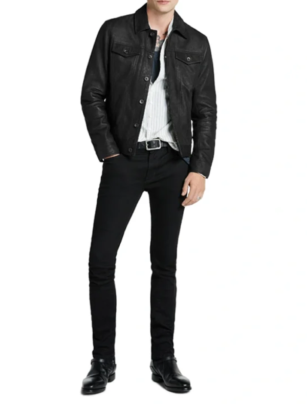 Stylish Black Leather Trucker Jackets