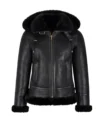 Black Shearling B3 Aviator Jacket for Women
