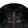 Black Shearling B3 Aviator Jacket for Women Front Look