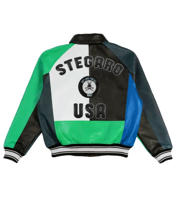 Buy Multicolor Varsity Leather Jacket For Sale
