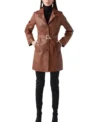 Buy Women’s Brown Leather Trench Coat