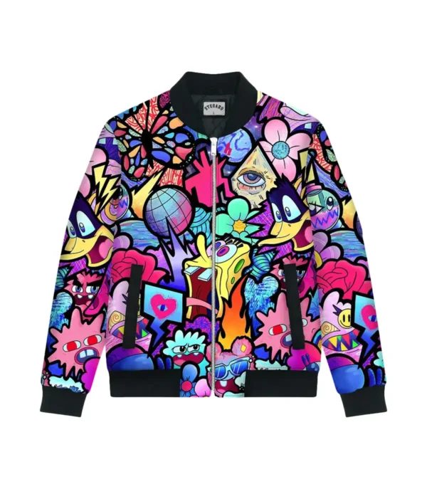 Cartoon Craze Bomber Jacket