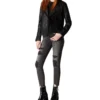 Classic Black Leather Biker Jacket for Women on Sale