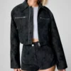 Classic Black Suede Jacket for Women