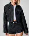 Classic Black Suede Jacket for Women