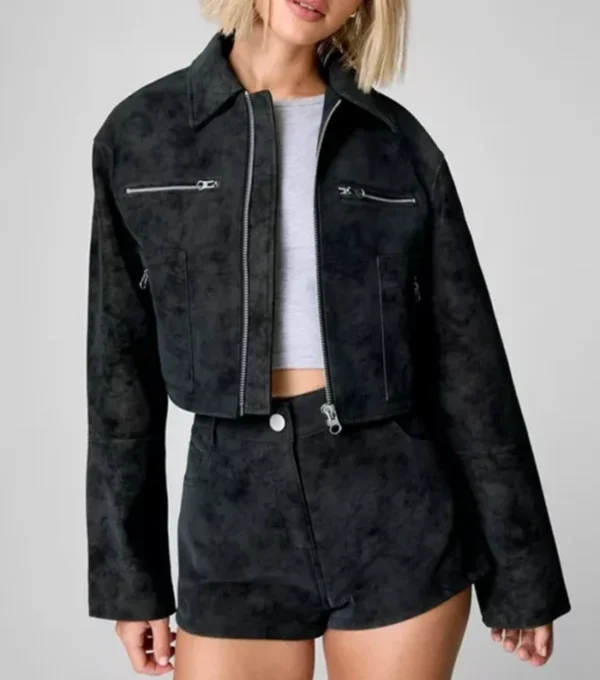 Classic Black Suede Jacket for Women
