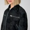 Classic Black Suede Jacket for Women Closer