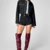 Classic Black Suede Jacket for Women on Sale