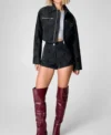 Classic Black Suede Jacket for Women on Sale