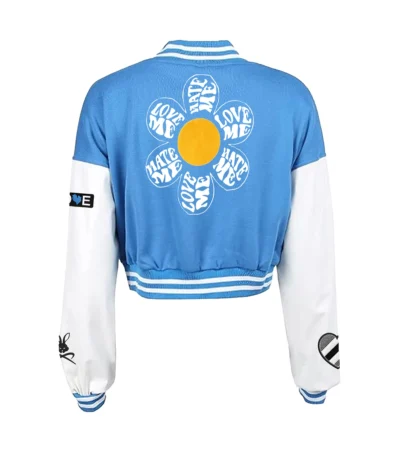Love Me Hate Me Varsity Bloom Jacket Back