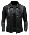 Men's Classic Black Leather Jacket