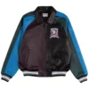 Multicolor Varsity Leather Jacket On Sale