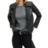 Quilted Shoulder Biker Jacket for Women Sale