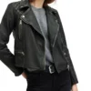 Quilted Shoulder Biker Jacket for Women on Sale
