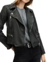 Quilted Shoulder Biker Jacket for Women on Sale