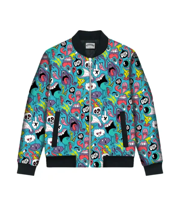 Screaming Faces Bomber Jacket