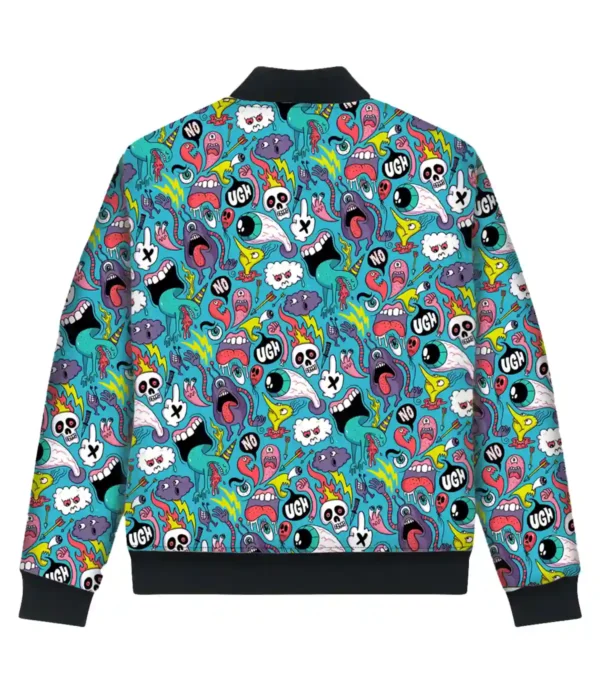 Screaming Faces Bomber Jacket Back