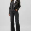 Simple Black Biker Leather Jacket for Women on Sale