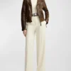 Vintage Brown Leather Biker Jacket Fronts
