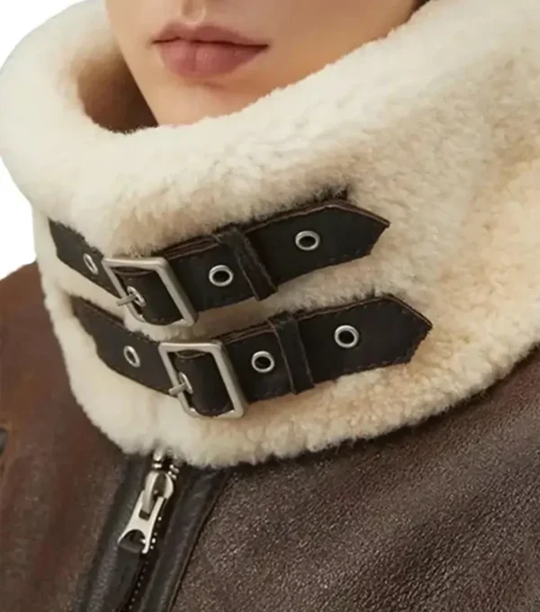 Women Brown Leather B3 Aviator Jacket Sale