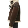 Women Brown Leather B3 Aviator Jacket on Sale