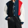 Women Color Block Varsity Jacket