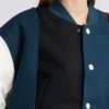 Women Color Block Varsity Jacket Closer