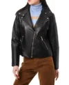Women’s Black Biker Leather Jacket