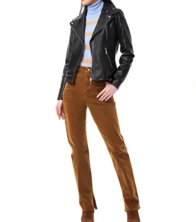 Women’s Black Biker Leather Jacket on Sale