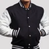 Black and White Varsity Bomber Jacket