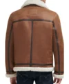 Brown B3 Aviator Jacket with White Fur Back