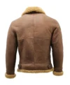 Brown B3 Leather Jacket with Tan Shearling Fur Front