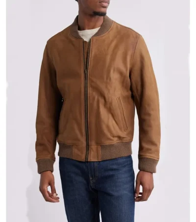 Brown Suede Leather Jacket