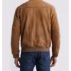 Brown Suede Leather Jacket Back