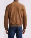 Brown Suede Leather Jacket Back