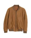 Brown Suede Leather Jacket Front Look