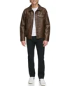 Brown Trucker Jacket for Men in Genuine Leather Front