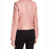 Buy Pink Biker Style Leather Jacket Backs