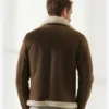 Classic Brown B3 Aviator Jacket with Inner Fur Back