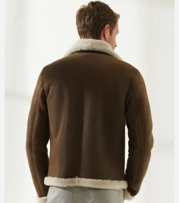 Classic Brown B3 Aviator Jacket with Inner Fur Back