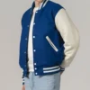 Classic Varsity Wool Jacket with White Sleeves on Sale