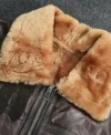 Dark Brown B3 Aviator Jacket with Belted Shearling Collars