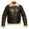 Dark Brown B3 Aviator Jacket with Shearling Lining