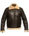 Dark Brown B3 Aviator Jacket with Shearling Lining