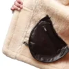 Dark Brown B3 Leather Jacket with Belted Collar Inner