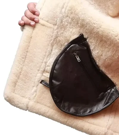 Dark Brown B3 Leather Jacket with Belted Collar Inner