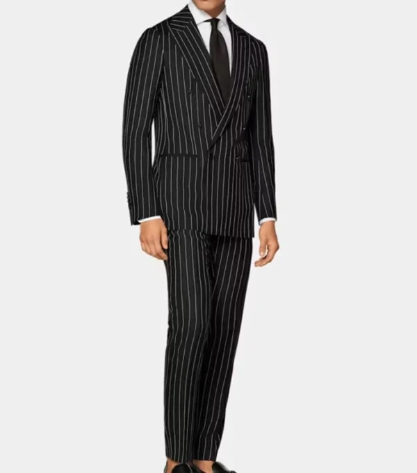 Darnell Classic Black Pinstripe Double Breasted Suit