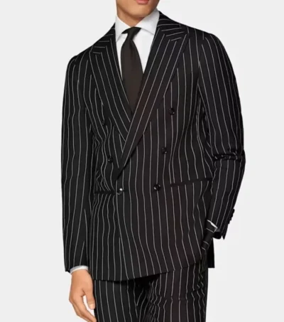 Darnell Classic Black Pinstripe Double Breasted Suit